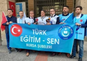 Bursa’da Türk Eğitim Sen şubelerinden Valiliğe ‘ders saati’ çağrısı